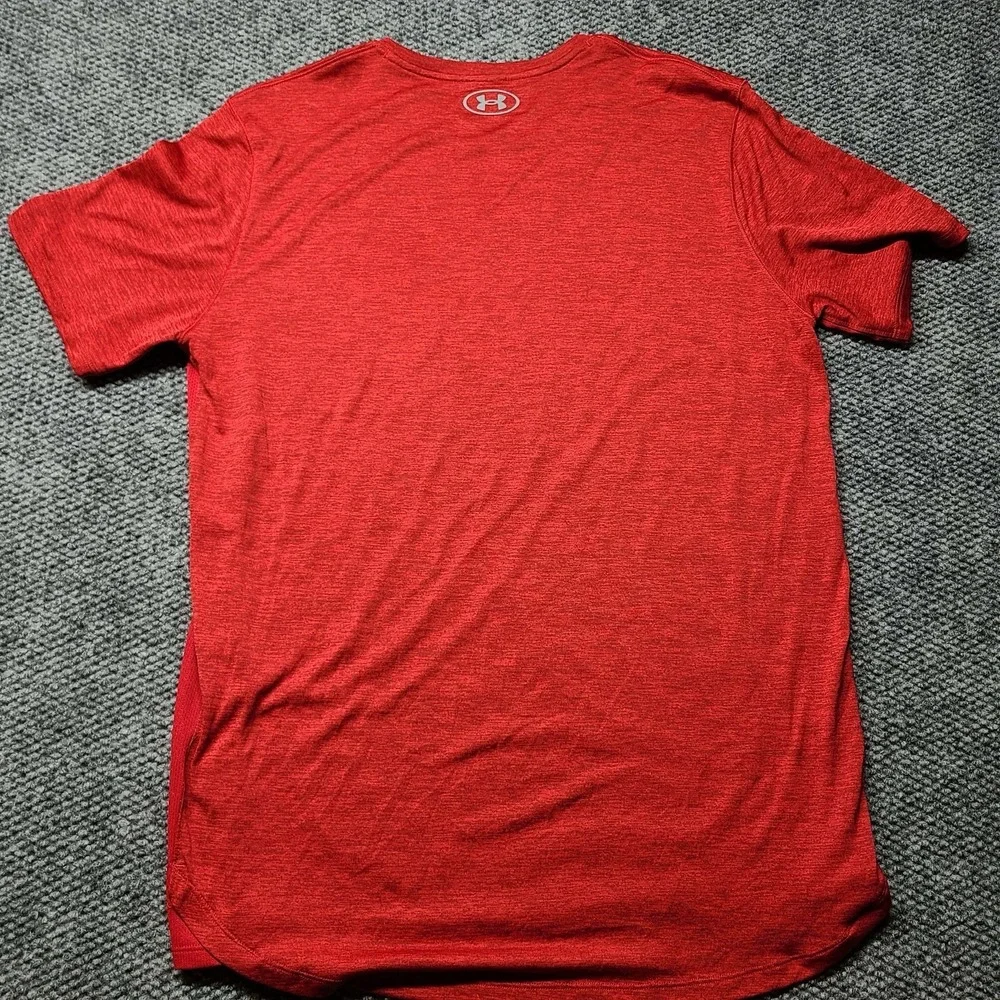 Mens Under Armour Shirt XL Heat Gear Lightweight Heathered Red Sportswear